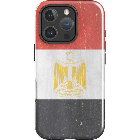 Egyptian Flag Distressed iPhone 16 Pro Impact Case